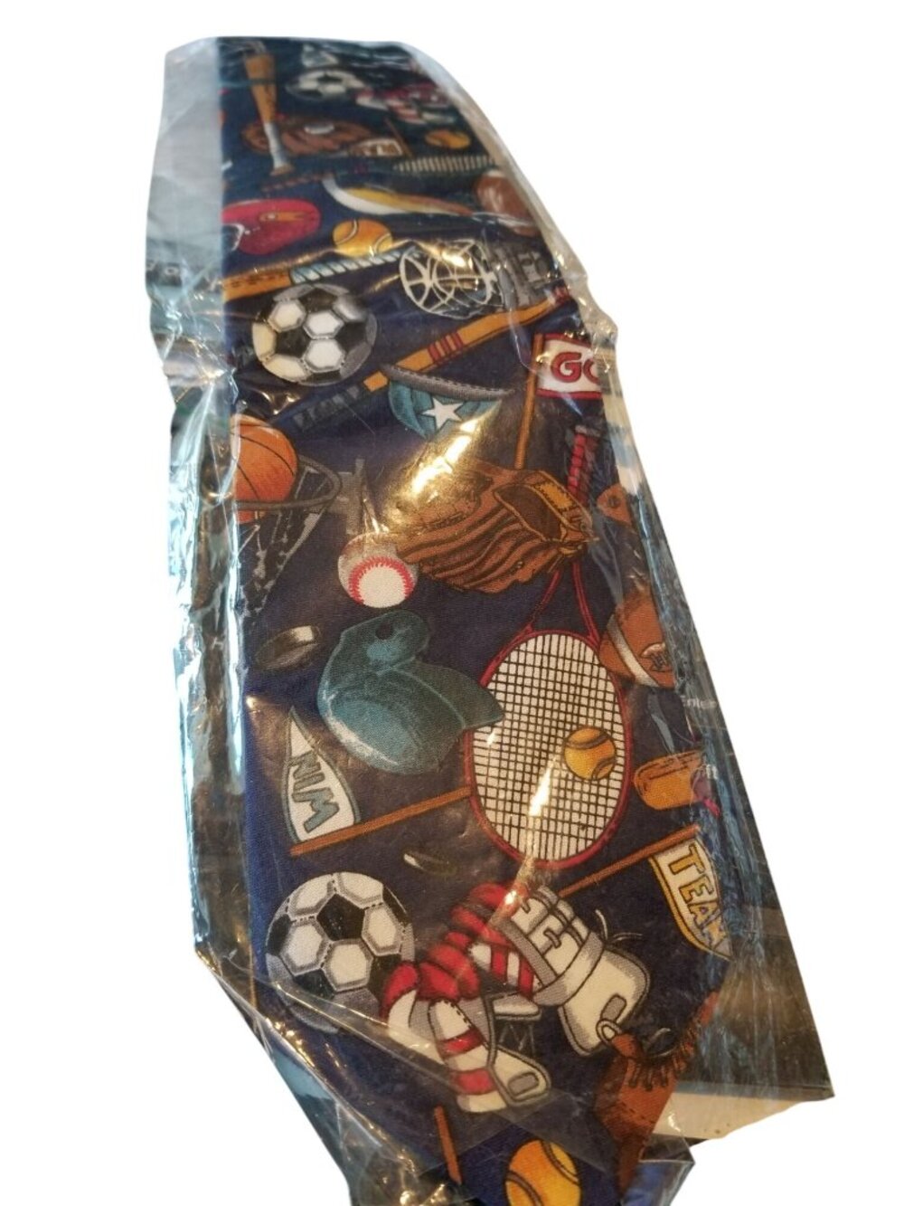 Tie Wolfmark Neckwear Dark Blue Sports Equipment  # 114   3" x 60"